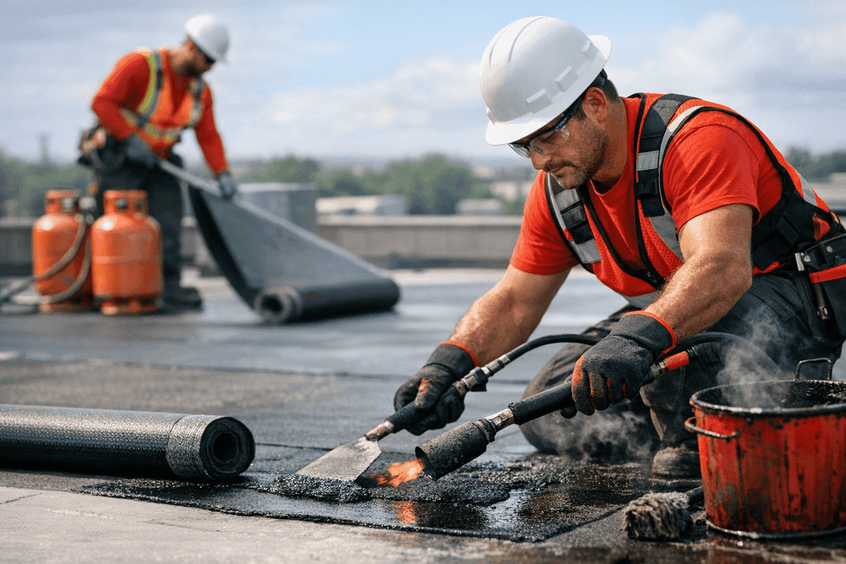 Built-Up Roofing (BUR) service by Martin Roofing