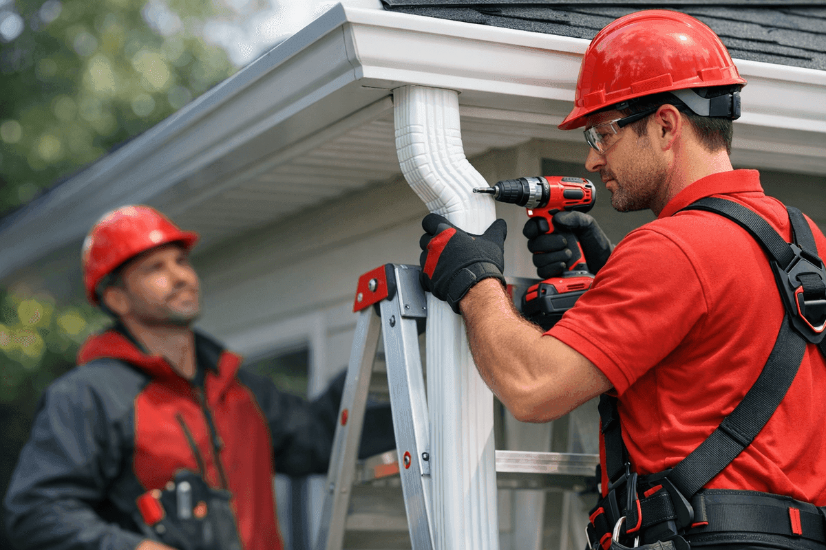 Downspout Repair service by Martin Roofing