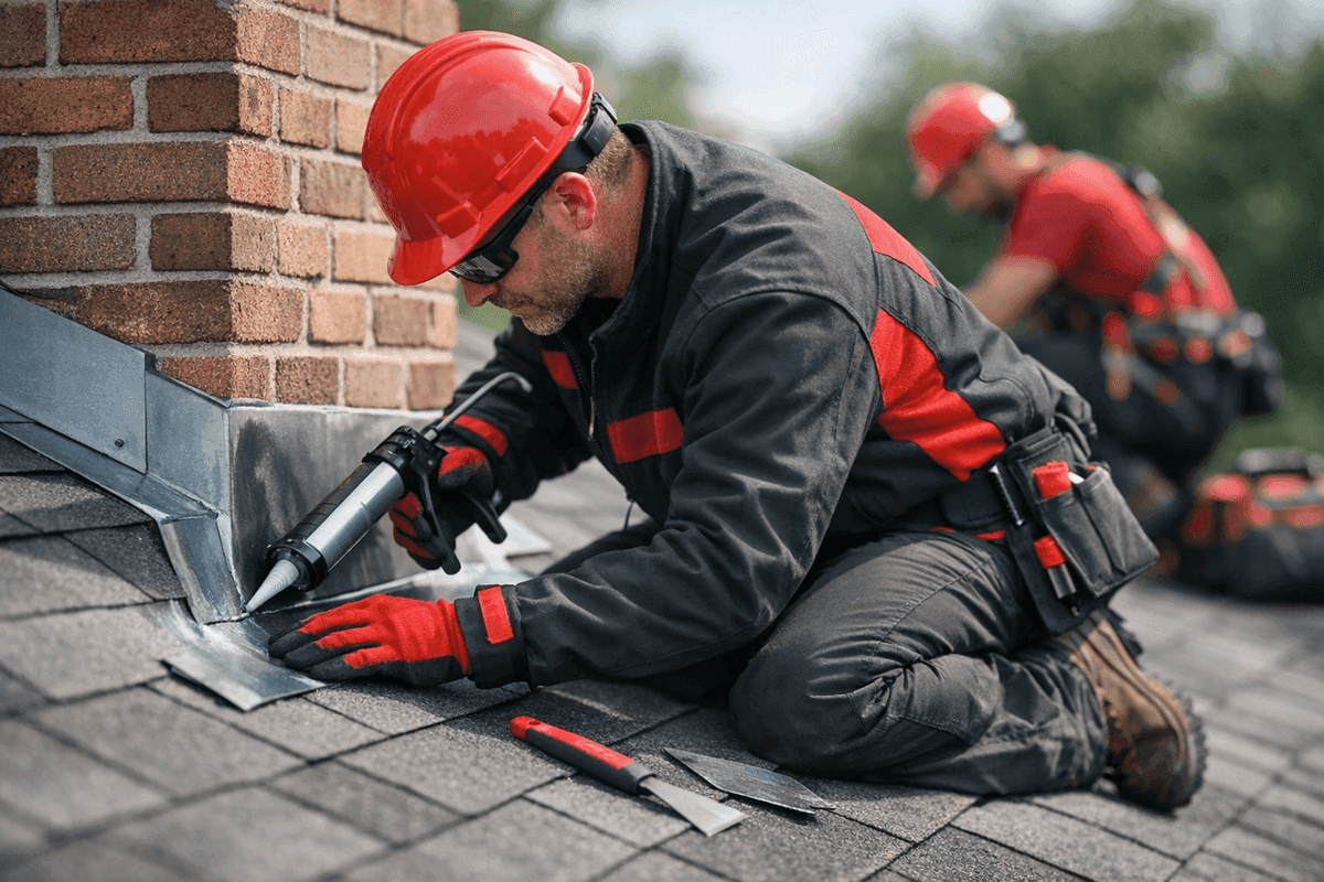 Roof Flashing Repair service by Martin Roofing