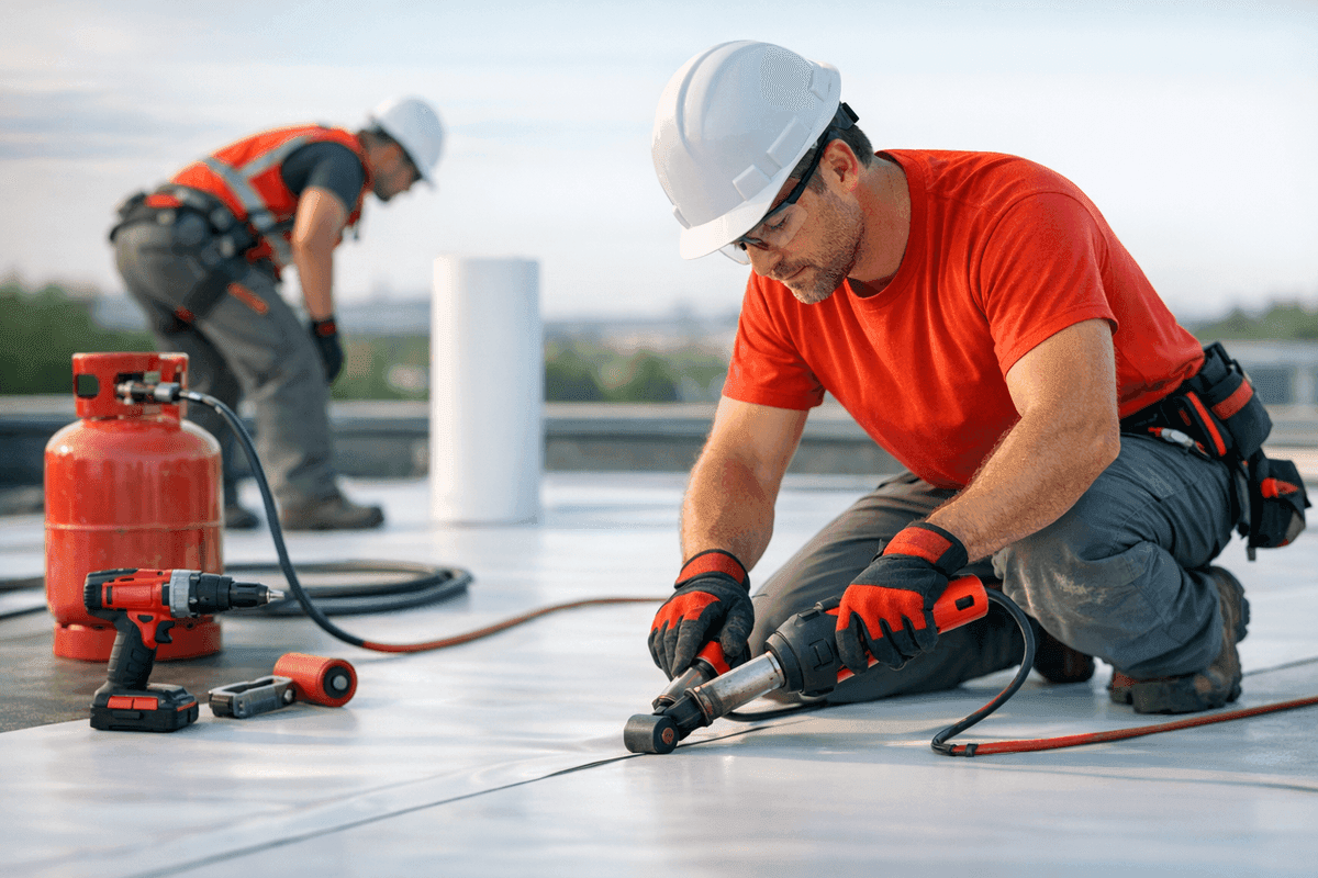 TPO Roofing service by Martin Roofing